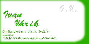 ivan uhrik business card